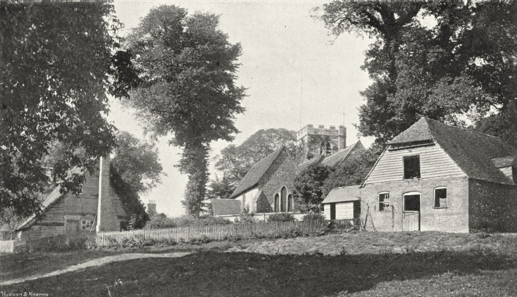 OXON. Shiplake Church & Farm 1897 old antique vintage print picture